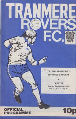 Tranmere Rovers v Chester Match Programme 1977-09-30